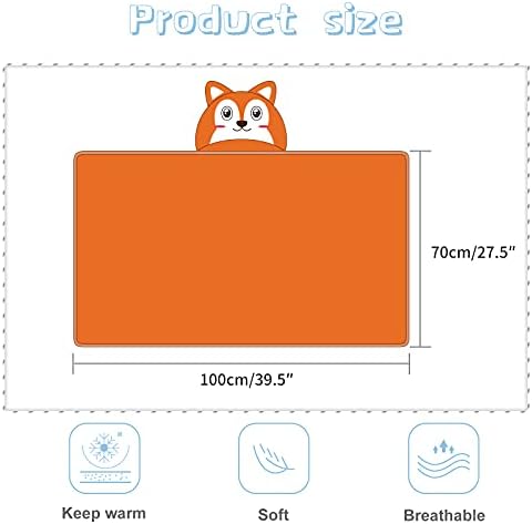 MICHLEY Baby Hooded Swaddling Blanket with Fox Design