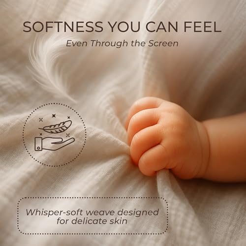 CozyBubs Muslin Swaddle Blankets 4-Pack