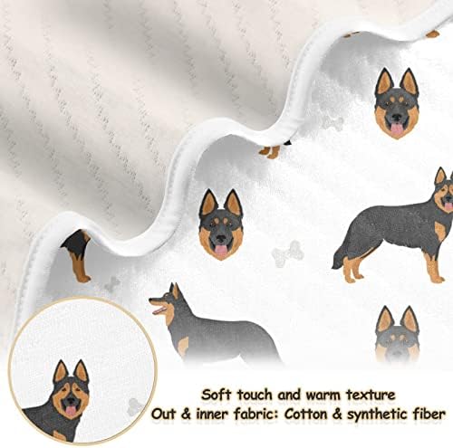 Soft Bohemian Shepherd Dog Swaddle Blanket for Babies