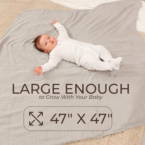 CozyBubs Muslin Swaddle Blankets 4-Pack