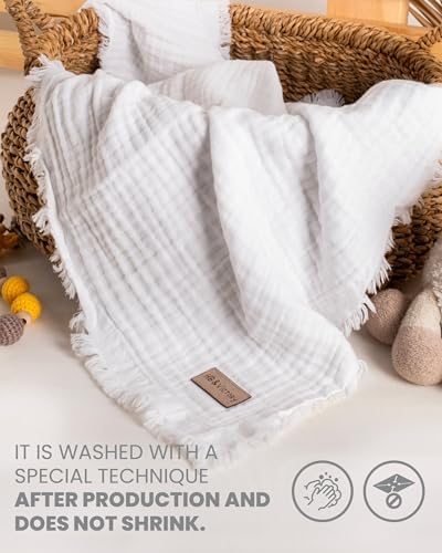 HBVictory Muslin Swaddle Blanket 4 Layers 100 Organic Cotton