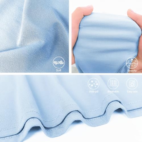 Aijoviko Newborn Swaddle Blanket with Hat Set Baby Blue