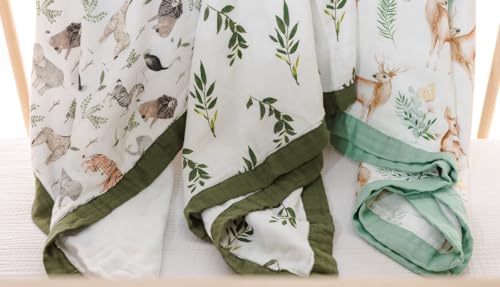 Little Jump Muslin Blanket - 47 x 47 Jungle Print Twin Blanket