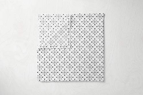 Bacati 4 Piece Love Muslin Swaddling Blankets BlackWhite