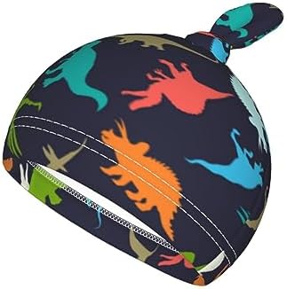 WELBB Dinosaur Swaddle Blanket Beanie Set for Newborns
