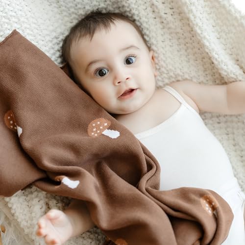 Bleu La La Mushroom Swaddle Blanket for Newborns