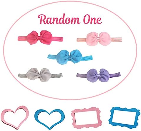 Baby Monthly Milestone Blanket Set with 4 Frames and Headband
