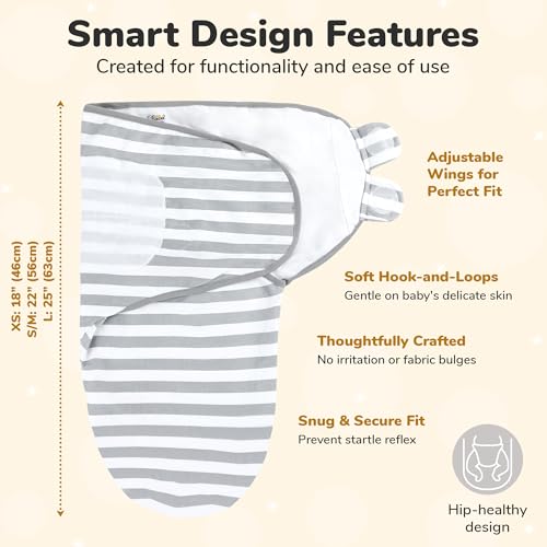 Mama Cheetah Organic Baby Swaddle Blanket 3-Pack Grey