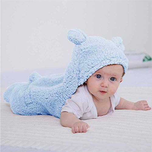 XMWEALTHY Cute Baby Swaddle Blanket with Hood