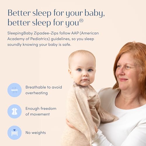 SleepingBaby Zipadee-Zip Transition Swaddle - Balanced Beige Heather