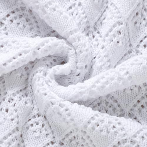 Neiwech Soft Cotton Swaddle Blanket 40x30 Inch