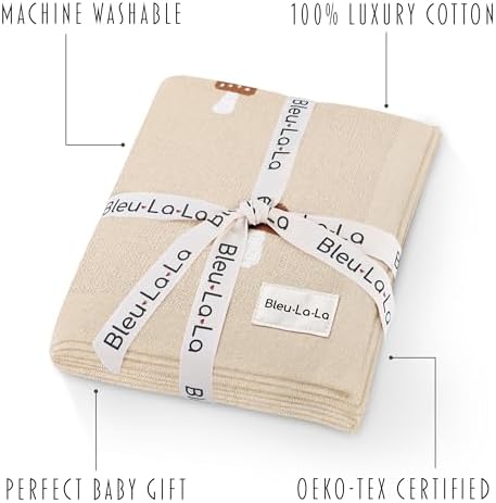 Bleu La La Mushroom Swaddle Blanket for Newborns