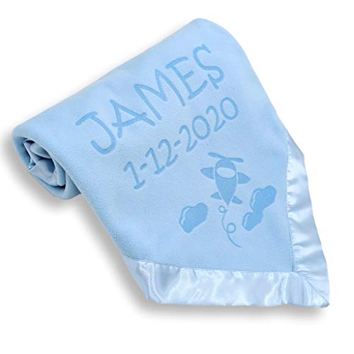 Custom Catch Personalized Baby Blanket - Blue or Pink 1