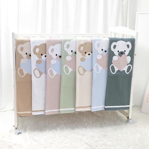 LAWKUL Soft Baby Blanket with Bear Design 40x30 Inch