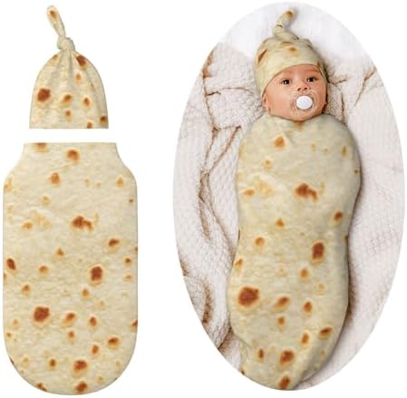 Figtihw Soft Tortilla Swaddle Blanket for Newborns