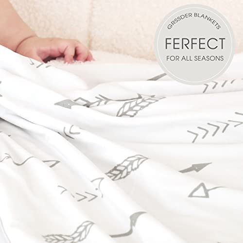 GRSSDER Baby Blanket Double Layer Swaddle 34x44