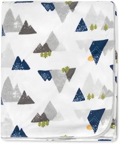 Sherpa Fleece Baby Blanket Mountains Arrows Reversible Design