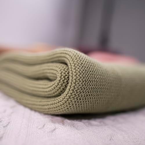 NAZENTI Personalized Knit Baby Blanket with Embroidered Name 1