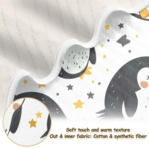 ALAZA Sleeping Penguin Star Swaddle Blanket