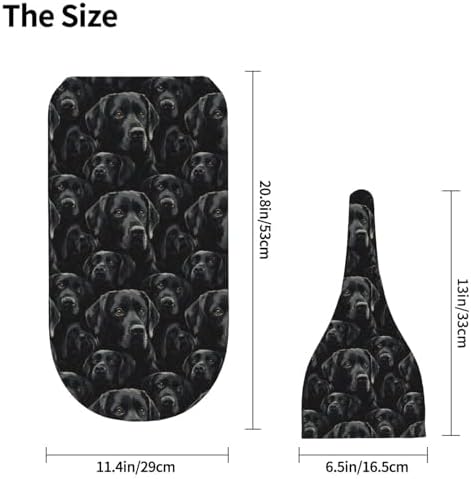 Muishi Black Labrador Swaddle Blanket and Hat Set