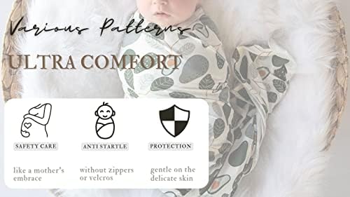 Terriboo Newborn Swaddle Blanket Set with Beanie