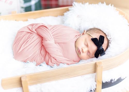 Kloovete Large Swaddle Blanket with Knotted Hat for Newborns