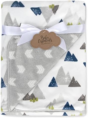 Sherpa Fleece Baby Blanket Mountains Arrows Reversible Design