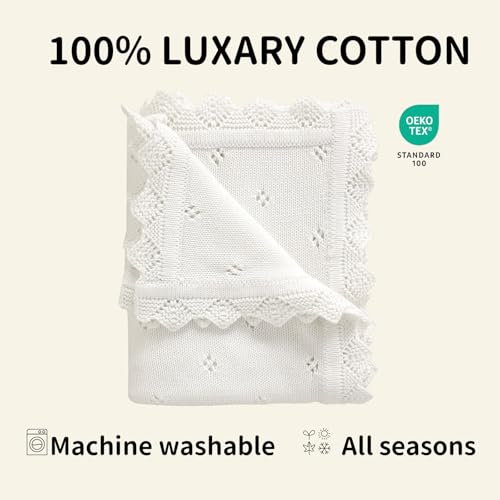 Mimixiong Soft Cotton Swaddling Blanket 30x40 Inch