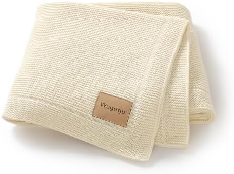 Wugugu 30x40 Inch Baby Blanket Soft Knit