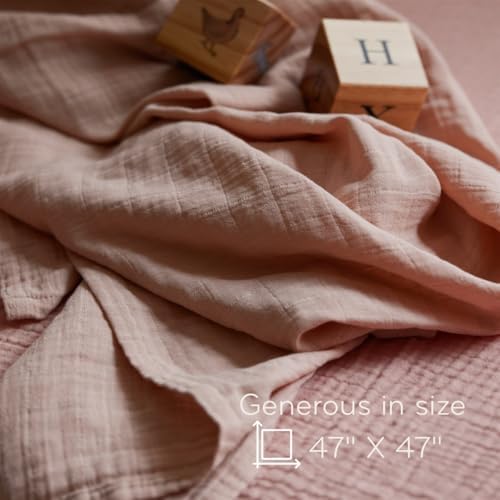 Huxie Swaddle - 100 Organic Cotton - 2-Pack FogBlush