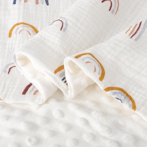 Knirose Fluffy Back Swaddle Blanket for Newborn Baby
