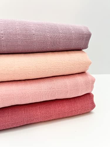 Premium Swaddle Blanket - Bamboo Viscose Organic Cotton 47 Inches Dusty Rose