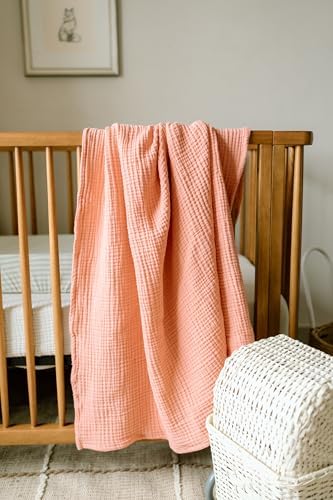 Oilo Premium Muslin Baby Blanket Rosette Pink 45 x 60