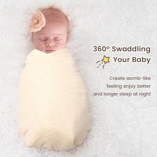 Davids Kids 4 Pack Baby Muslin Swaddles 47 x 47