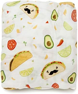 Loulou Lollipop Taco Design Baby Swaddle Blanket