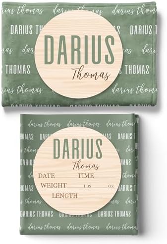 Personalized Baby Swaddle with Custom Name and Birth Stats