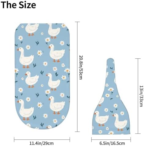 KiuLoam Cute White Geese Swaddle Blanket Set