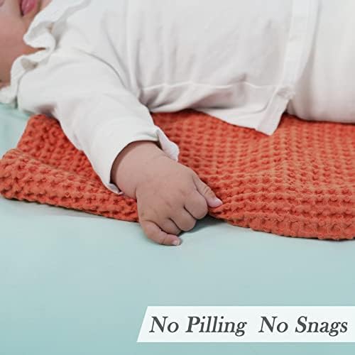 PHF 100 Cotton Baby Waffle Blanket - 30x40 Bright Orange