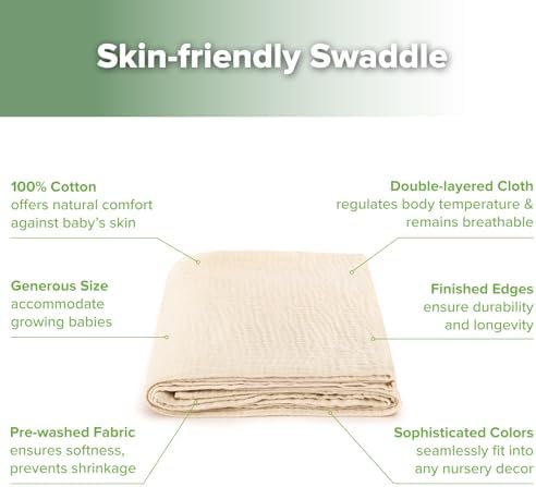 Haakaa Cotton Swaddle Blankets for Newborns