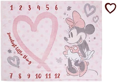 Disney Minnie Mouse Milestone Baby Blanket 40x50 Inch