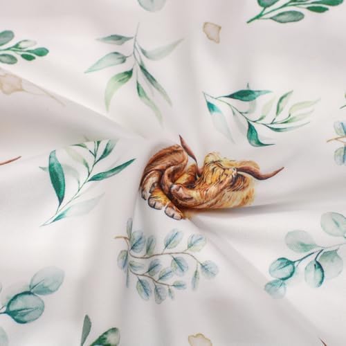 Ylsteed Baby Highland Cow Swaddle Blanket Set