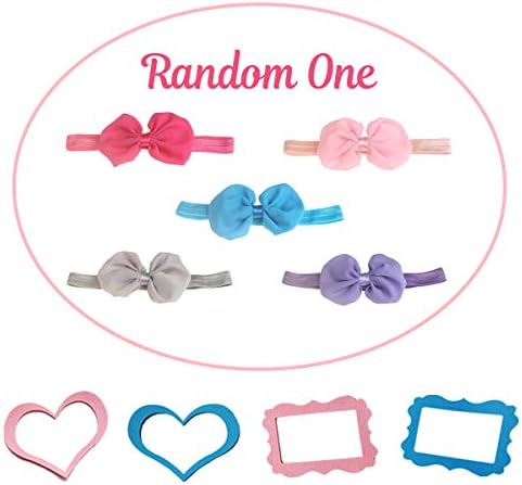 PHMOJEN Baby Milestone Blanket with 4 Frames and Headband