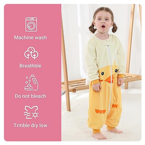 MICHLEY Baby Sleeping Bag Long Sleeve with Feet for 1-3 Years