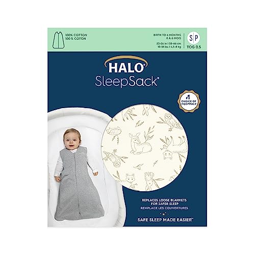 HALO SleepSack 100 Cotton Swaddle Blanket for 6-12 Months
