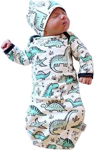 DPSKY Baby Wearable Blanket with Hat Cap Cotton Sleeping Bag 2 Pcs