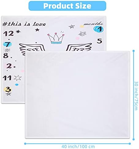 Macarrie 2-Piece Sublimation Blanket - Fuzzy Baby Swaddle Receiving Blanket