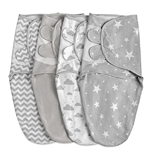Soarwg Kids Organic Swaddle Blanket 4 Pack Small 0-3 Months