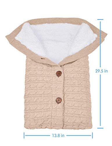 XMWEALTHY Unisex Swaddle Blanket - Thick Fleece for Newborns