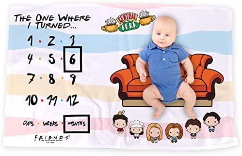 LOGOVISION Friends Baby Milestone Blanket 36x58