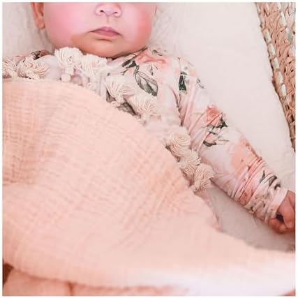Crane Baby 6-Layer Muslin Swaddle Blanket Desert Rose 30x40 Inches